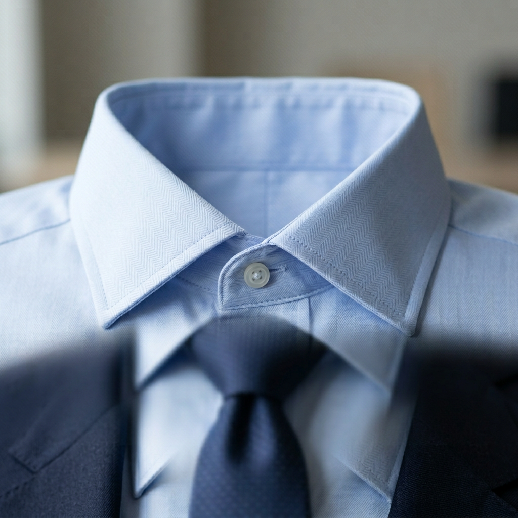 Detalhe de camisa e traje executivo