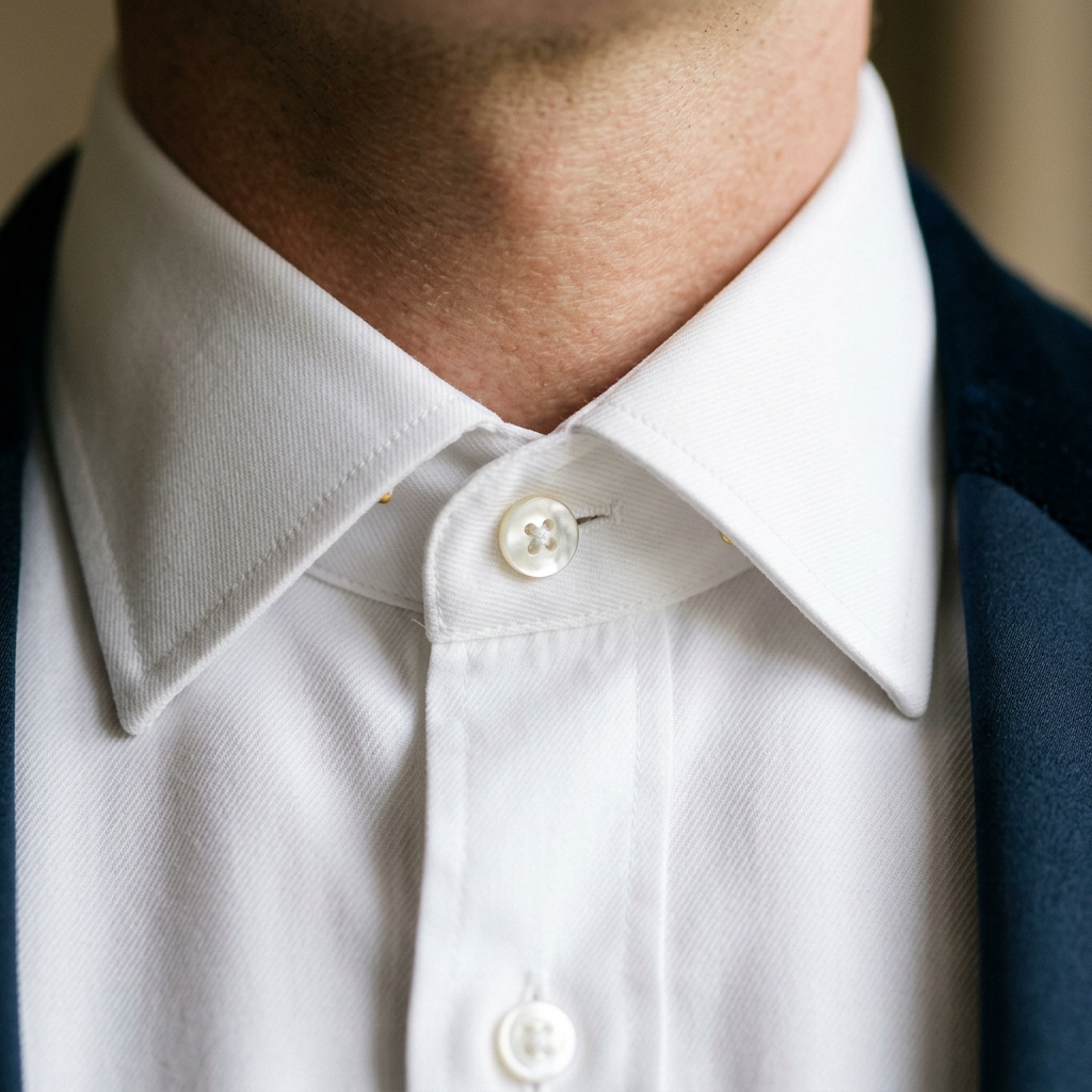 Detalhe de camisa para noivos e cerimonia